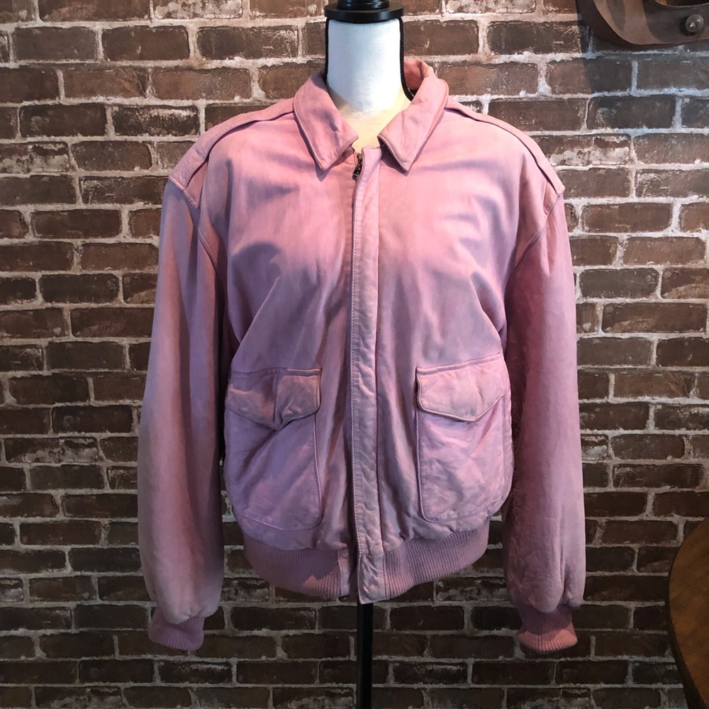 Paris Sport Club Leather Bomber Jacket Vintage
